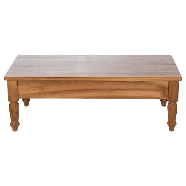 TEAK TIMBER COFFEE TABLE - Hire In Style