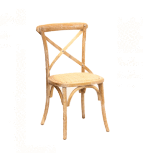 White Wash X-back Chair